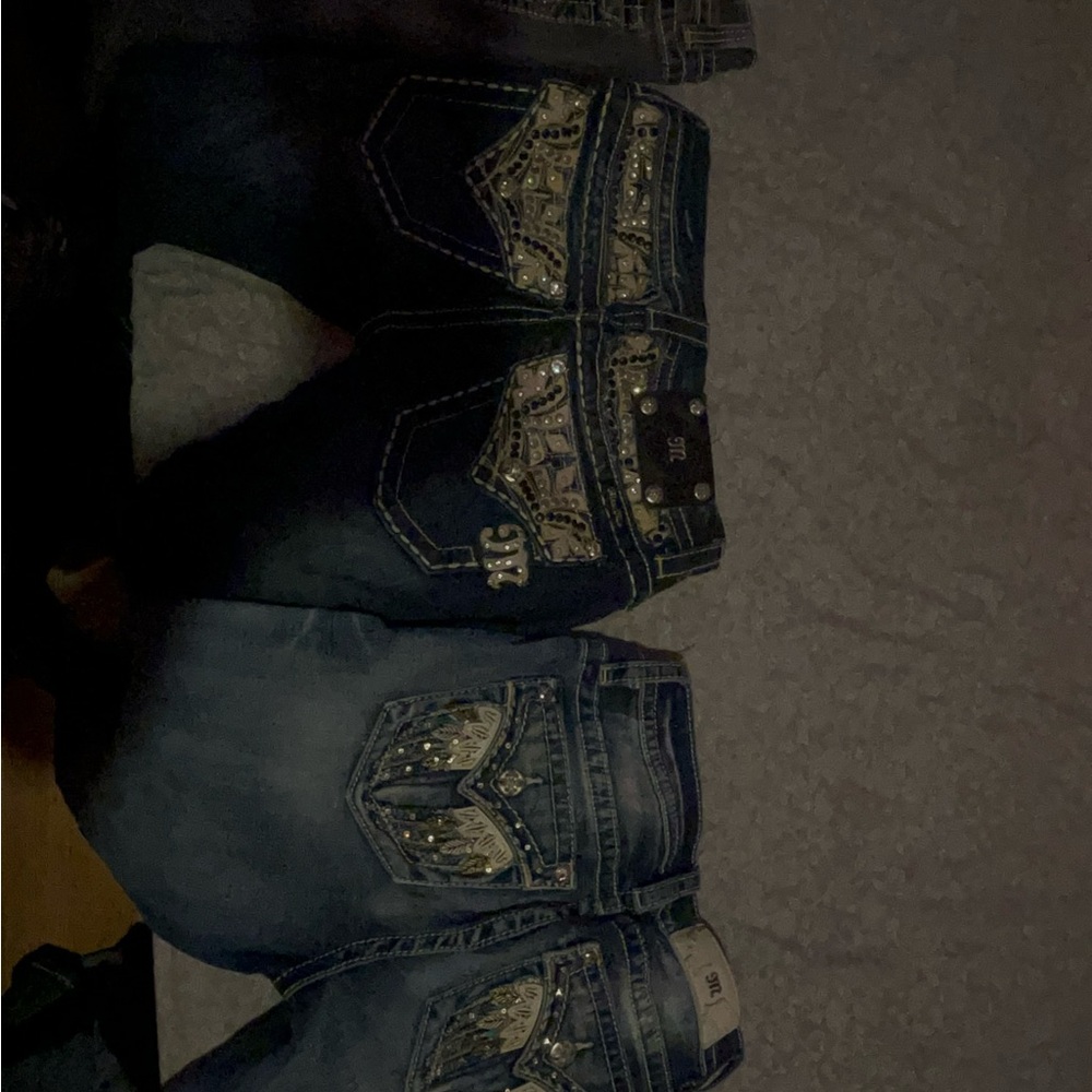 Miss Me Dark Blue Embellished Jeans